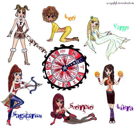 Illustration Zodiac Signs As People Drawings Illustration Of Many