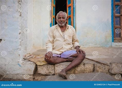 Indian Elderly Man Editorial Stock Image Image Of Cloth 53402124