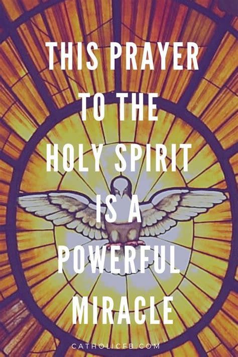 This Prayer To The Holy Spirit Is A Powerful Miracle Say It Now