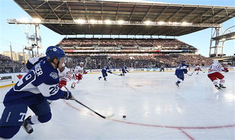 The nhl decided to halt the game for more than eight hours on saturday after bright sun and temperatures hovering around freezing led to poor ice conditions that had players and officials repeatedly falling because of holes on the ice. NHL planning to hold 3 outdoor games in 2017-18 - Puck ...