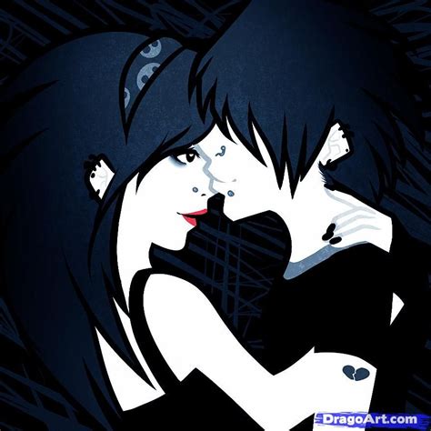 Welcome to dragoart's free online drawing tutorials for kids and adults. How to Draw an Emo Couple, Emo Couple, Step by Step, Anime ...
