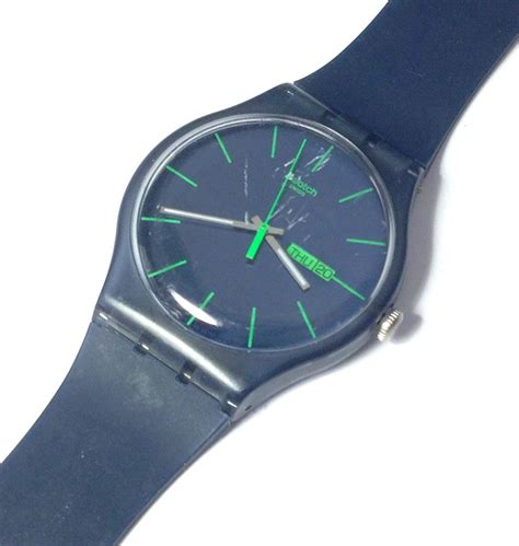 Free delivery and returns on ebay plus items for plus members. Swatch Men's Watch Swiss Made V8 Navy Blue Silicone Strap ...