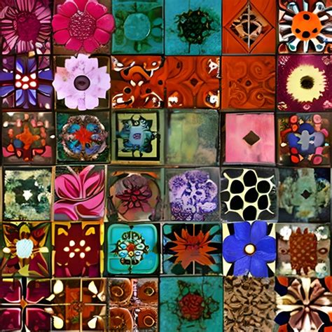 Colorful Grid Of Patterned Squares Free Stock Photo Public Domain