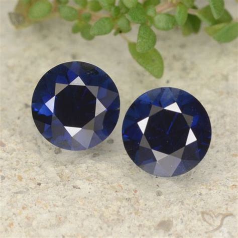 11ct Loose Blue Sapphire Gemstones Diamond Cut 5 Mm Gemselect