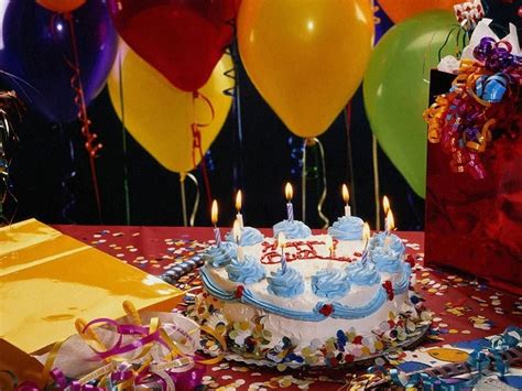 30 Elegant Photo Of Birthday Cake And Balloons Happy