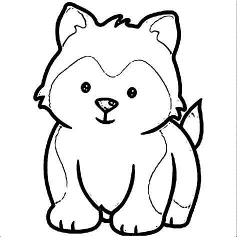 A puppy with a bow. Pug Puppy Coloring Page - Coloring Home