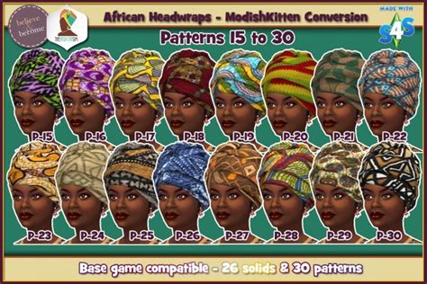 Conversion Of Modishkittens African Headwrap At The African Sim Sims