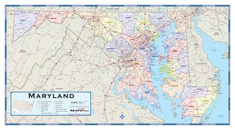 Maryland Wall Map With Counties By Map Resources Mapsales Porn Sex Picture