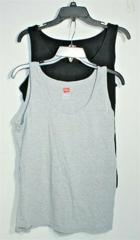 Hanes Tagless Tanks Womens Lot Of 2 Live Love Color Undershirts Size L Hanes Athletic General