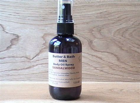 men s skin care natural body oil spray with sandalwood etsy body oil spray natural body