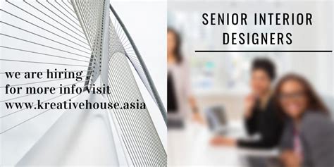 We Are Hiring For Below Position Senior Interior Designer With 5 Years