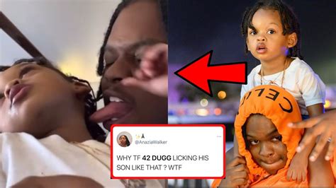 42 Dugg 👅 His Son Neck And Catches Heat After Posting It Youtube