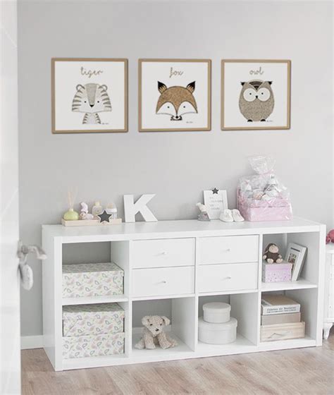 Ideas y fotos de habitaciones infantiles y juveniles 2019 y dormitorios bonitos para bebés y niños. Set Little Animals | Cuadriman | Decorar habitacion bebe ...
