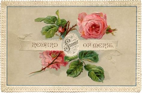 12 Vintage Reward Of Merit Cards The Graphics Fairy