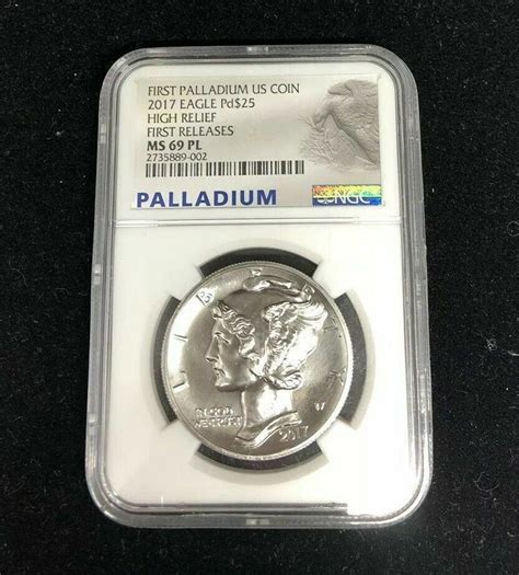 2017 1 Oz American Palladium Eagle Coins Ngc Ms69 Er Omega Bullion Llc