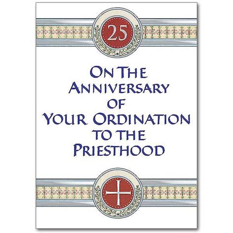 On The Anniversary Of Your 25th Priest Anniversary Card