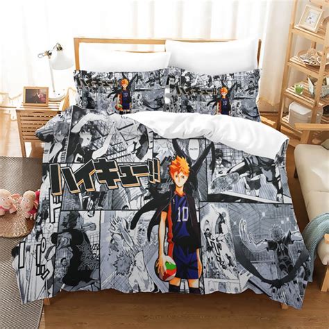 Haikyuu Bedding Sets Anime Bed Comforter Sets Twin Full Queen King