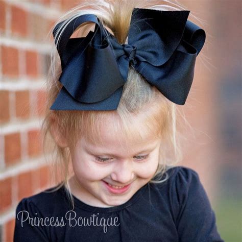 Black Hair Bow Little Girl Hairstyles Toddler Hair Bows Girl Hair Bows