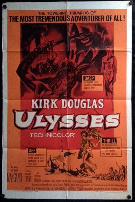 Ulysses Vintage Adventure Movie Poster 1954 Original