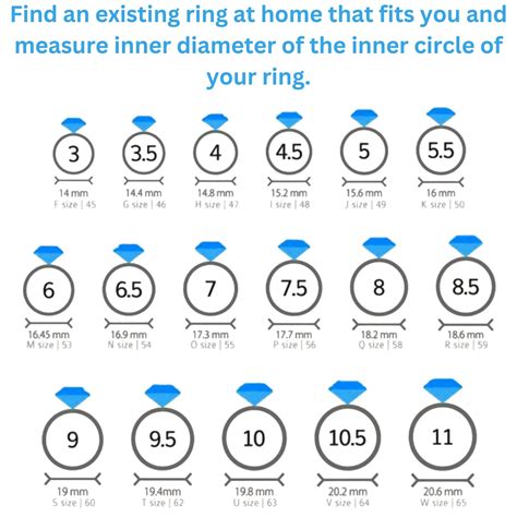 Printable Diamond Ring Sizer Ring Size Finder Ring Instant Download