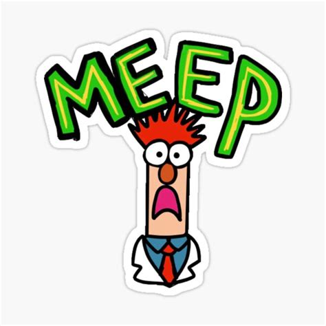 Meep Muppet Beaker Sticker For Sale By Harinwijenayake Redbubble