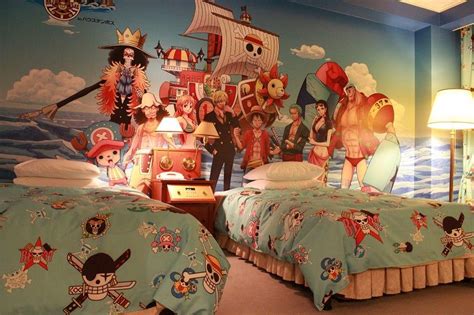 Twin One Piece Bedroom For Unique And Beautiful Room Design With Anime