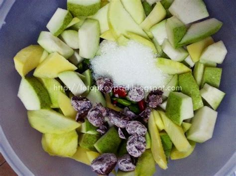 Buat sendiri boleh 'adjust' rasa. Jeruk Mangga Asam Boi - Mek Onie