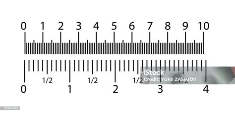 Inch En Metrische Linialen Ingesteld Centimeters En Centimeters Meten