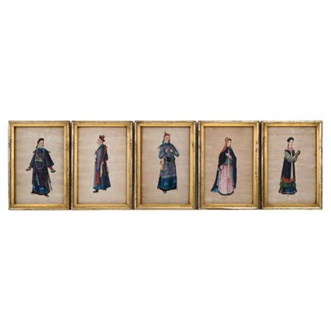 Pair Of 19th Century Chinese Ancestral Portraits At 1stdibs