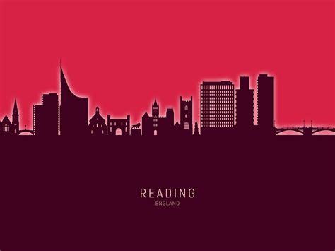 Reading England Skyline Digital Art By Michael Tompsett Fine Art America