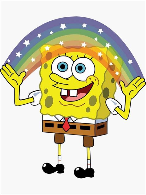 Spongebob Imagination Sticker By Kirkdstevens Spongebob Drawings