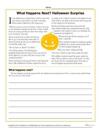 21 Halloween Reading Worksheet Workhardtrainharder