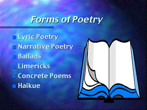 Forms Of Poetry