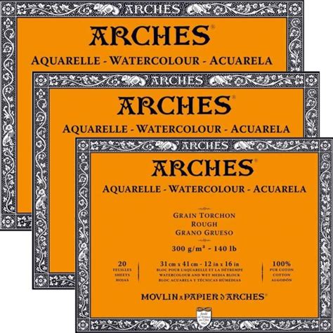 Arches Watercolour Rough 10″ X 14″ 140lb 300gsm Natural White