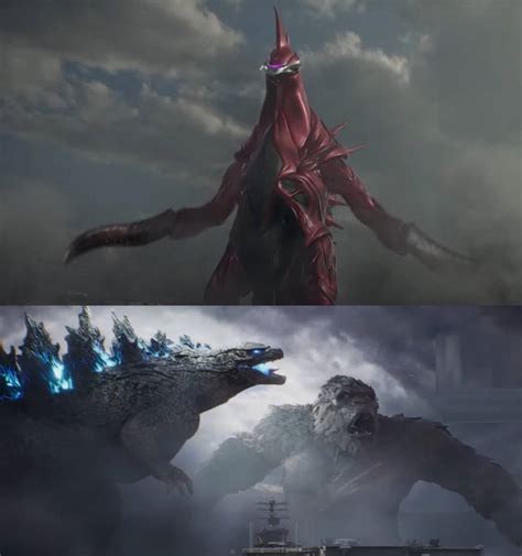 Godzilla And Kong Vs Red Gigan Rex By Mnstrfrc On Deviantart