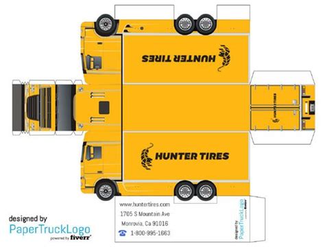 Paper Model Semi Truck Will Make A Papercraft Truck With Your Logo On