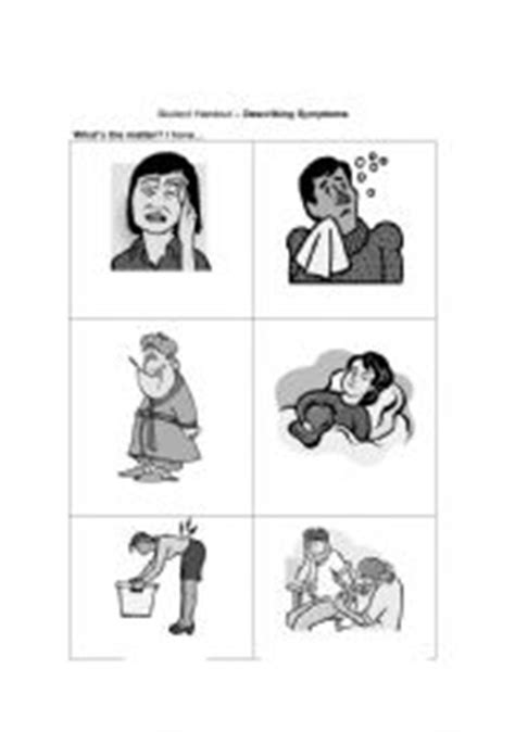 Illnesses and treatments in english | health and diseases vocabulary. Symptoms worksheets