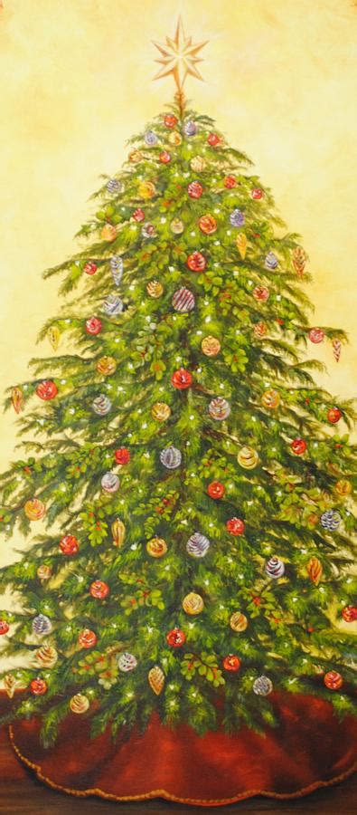 Christmas Tree Painting By Maureen Collins