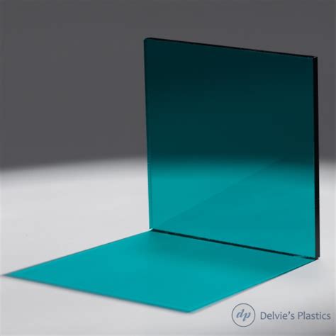 2120 Transparent Teal Acrylic Sheet Delvies Plastics Inc