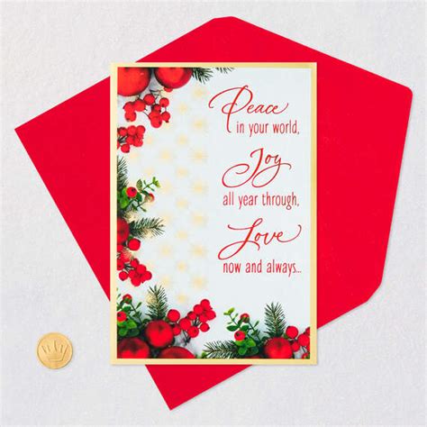 Peace Joy Love And Blessings Christmas Card Greeting Cards Hallmark