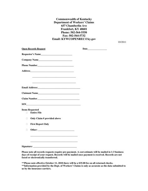 Kentucky Open Records Request Form Fill Out Sign Online And Download