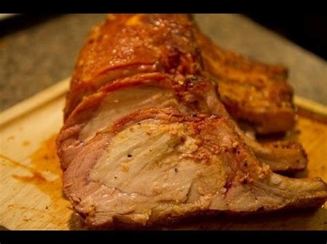 Bone in pork roast with caramel sauce, pork loin with carame. bone in pork loin roast recipes