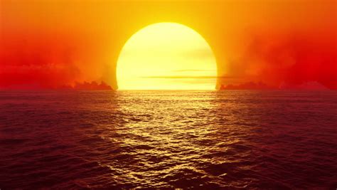 4k Big Sun Rise Over Oceansunrise Time Lapse Cg026864k Stock