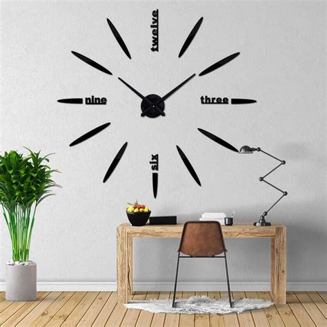 Eliptic Modern 3d Wall Clock Decal Wall Decal Clock Wall Clock