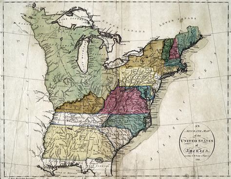 Map Of The United States 1783 World Map