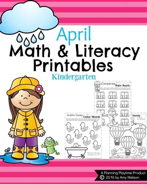 April Kindergarten Worksheets Planning Playtime