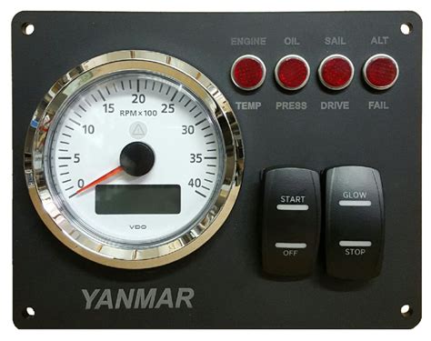 Yanmar B Type Instrument Panel With Vdo Rpm Gauge 7 18″ X 5 12″ Ac