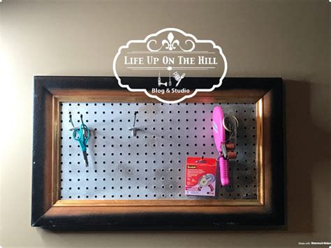 Diy Pegboard Frame The Pallet Lady Life Up On The Hill