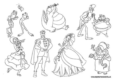 This drawing was made at internet users' disposal on 07 february 2106. Princess and the frog coloring pages to download and print ...