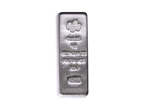 Buy The Pamp Suisse 100 Oz Cast Silver Bar New Wassay Monument